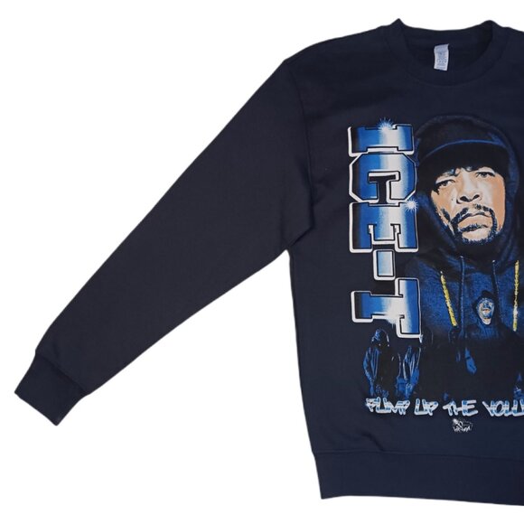 Ice-T Mens Size Small Sweatshirt Black Long Sleeve Graphic Hip Hop T Shirt - Picture 4 of 6